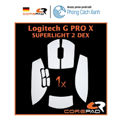 Bộ grip tape Corepad Soft Grips dành cho Logitech G PRO X SUPERLIGHT 2 DEX - Hàng Chính Hãng