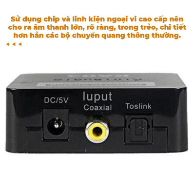 Bộ Chuyển Âm Thanh TV 4K Quang Optical Sang Audio AV Ra Amply + Cáp Optical (1m) HÀNG NHẬP KHẨU