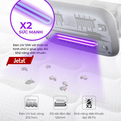 Máy hút bụi giường nệm V10 PRO diệt khuẩn uv công suất 700W - Hàng chính hãng