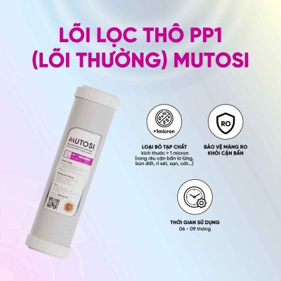Lõi lọc nước Mutosi - Lõi số 3 PP1M - Hàng chính hãng