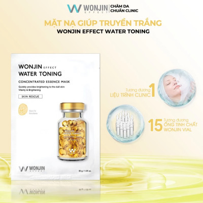 Combo 10 Mặt Nạ Dưỡng Trắng WonJin Effect Water Toning Mask 30g