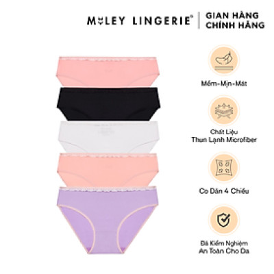 Combo 5 Quần Lót Nữ Thun Lạnh Phối Ren Trước