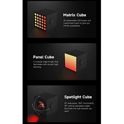 Đèn Yeelight Cube trang trí đa năng thông minh, nhiều hiệu ứng ánh sáng, gamesync, musicsyne, hỗ trợ matter/homekit