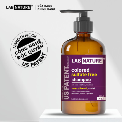 Dầu Gội Khử Vàng, Giữ Màu Tóc Tẩy Nhuộm Lab Nature No.1 - Công Nghệ Nano Olive Oil -250ml