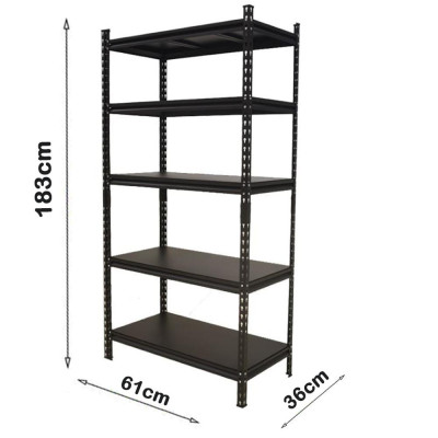 Kệ thép 5 tầng CSPS ngăn thép 61cm màu đen