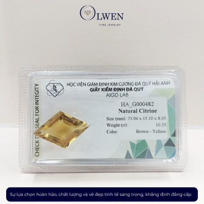 Viên đá thạch anh vàng ( citrine ) thiên nhiên  HA_G000482