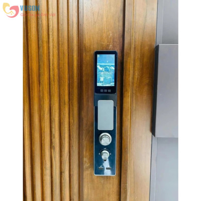 Khoá cửa vân tay Demax SL968 CNC Face ID, App wifi - Hàng chính hãng