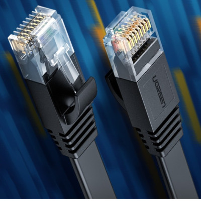 Cáp mạng LAN CAT6 dây dẹt 2M màu Đen  Ugreen 50174 - Hàng chính hãng