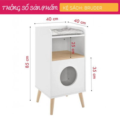 Kệ đỡ sách bằng gỗ MDF cao cấp SMLIFE Bruder