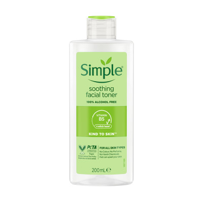 Nước hoa hồng làm dịu và cân bằng pH Simple Soothing Facial Toner dành cho mọi loại da (200ml)