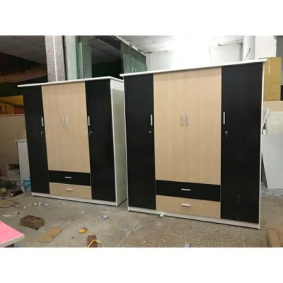 Tủ màu gỗ phối trắng Cao 185 rộng 1m65 sâu 50 