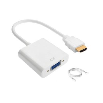 SOAIY Dây chuyển đổi chân HDMI ra cổng VGA có tiếng - Hàng Nhập Khẩu