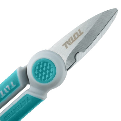 Kéo thợ điện chuyên dụng dài 145mm TOTAL THT1155871 - Làm từ thép không gỉ, độ dày lưỡi kéo 3mm - Tốc độ 247