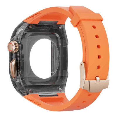 Ốp Case tích hợp dây đeo Lamborghini Style cho Apple Watch Series 4/5/6/SE/7/8/9/SE1,2 Size 44mm/45mm - Hàng Chính Hãng