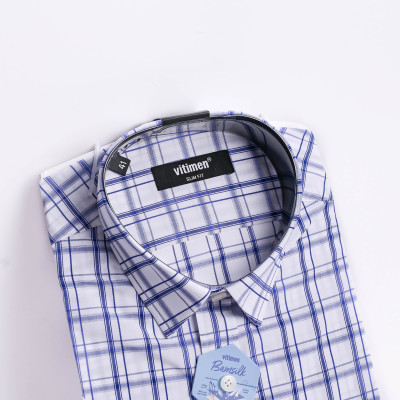 Áo sơ mi nam Vitimen ngắn tay form Slim fit