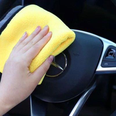 Combo 2 Khăn Lau Xe Ô Tô Siêu Thấm Size 30cm x 40cm, 2 Chiếc Khăn Lau Nội Thất Cho Xe, Khăn Lau Đa Năng Chất Liệu Microfiber - Hàng Chính Hãng