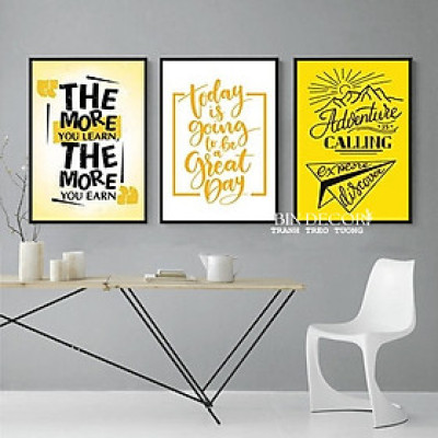 (CÓ ẢNH THẬT) Tranh treo tường trang trí decor lớp học tiếng anh kèm đinh treo