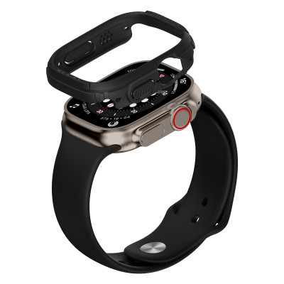 Ốp Case Đen và Trong Suốt cho Apple Watch Ultra / Apple Watch Ultra 2 49mm - Hàng Chính Hãng