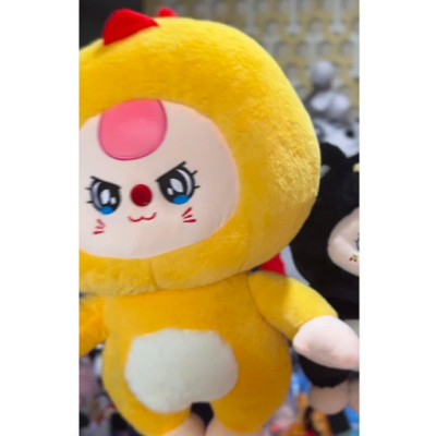 Thú nhồi bông baby three gà vàng đáng yêu - Size từ 35cm đến 70cm - Quà tặng gấu bông bb3 mèo đen êm mịn cho bé.