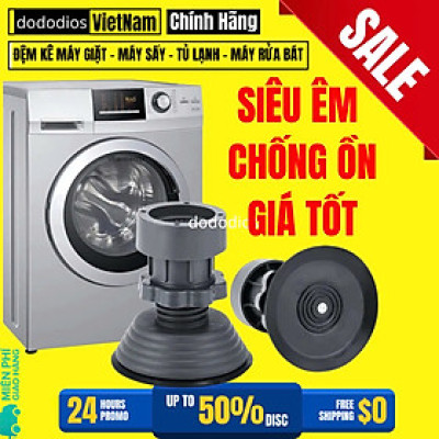 Bộ 4 Chân Chống Rung Máy Giặt Thiết Kế Tăng Giảm Chiều Cao Đế Cao Su Chống Rung Chống Trượt