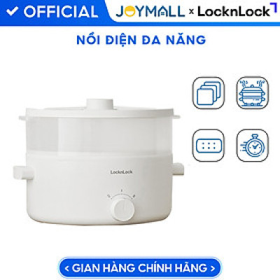 Nồi điện đa năng Bianco LocknLock EJP134IVY (5 lít), EJP124IVY (3 lít), Hàng Chính Hãng, Nấu nhanh, Phủ men sứ - JoyMall