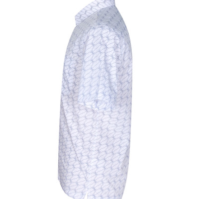 Áo sơ mi nam tay ngắn form suông vạt ngang Khatoco A1MN468T2-CNIN265-2412-N