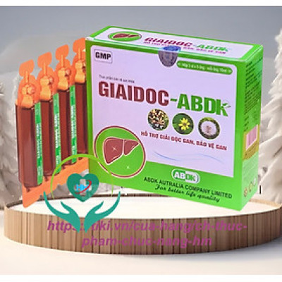 ￼Ống uống giải độc gan  ABDK - Hộp 15 ống - Giúp thanh nhiệt, giải độc gan, mát gan, tăng cường chức năng. Lisse
