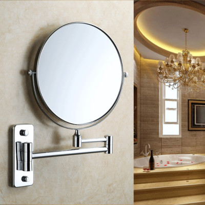 Gương trang điểm phóng đại 3 lần, xoay 360 độ, 2 mặt siêu nét, treo tường phòng tắm, phòng ngủ, Khách sạn, resort, Inox SUS 304, Size 15cm, 18cm, 20cm, Minh House