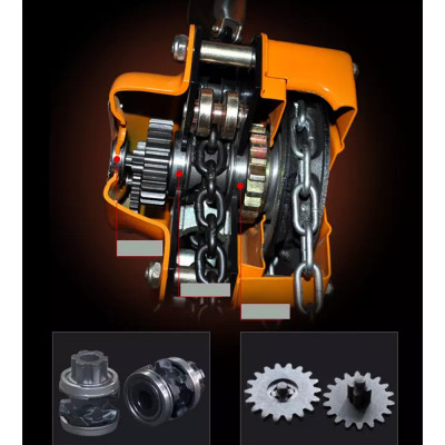 Palang Xích Kéo Tay ABG 2T-5M - Pa Lăng Dùng Xích Loại 2 Tấn, Xích Ba Lăng Dài 5 Mét Kéo Tay - Hàng Chính Hãng