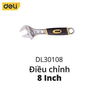 Mỏ Lết Đa Năng Deli Chính Hãng 8-10-12 Inch - Tay Cầm Nhựa Chắc Chắn - Chất Liệu Siêu Bền, Chống Ăn Mòn - DL30108