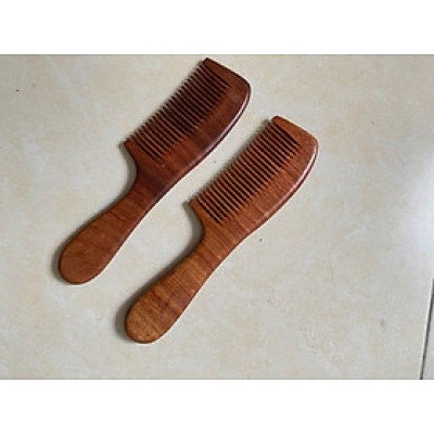 Lược gỗ Hương chuôi trơn lượn Kiểu dáng đẹp, Size: XL- 19,5 cm- mùi thơm dễ chịu, chải tóc suôn và mềm mại