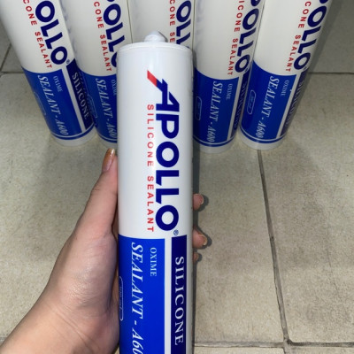Keo silicon Apollo A600 chống thấm tốt, bền bỉ (keo trong - keo trắng đục) 300ml