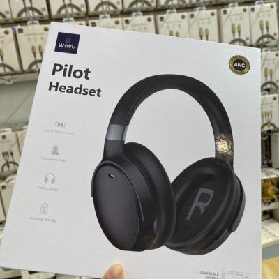 Tai Nghe Chụp Wiwu Pilot Headser Pilot 1 Dành Cho Các Thiết Bị Có Bluetooth Có Cổng Sạc Chân Type-C - Hàng Chính Hãng 