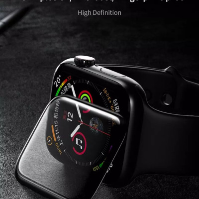 Bộ 2 miếng dán màn hình kính cường lực Full 3D dành cho Apple Watch 45mm hiệu WIWU iVista Chống va đập, vát cạnh 2.5D, hạn chế vân tay - hàng nhập khẩu