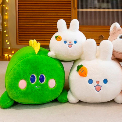 Thú nhồi bông ôm ngủ hình thỏ, khủng long, cáo hồng đáng yêu - Size từ 50cm đến 90cm - Quà tặng gấu bông thỏ lông mịn cho bé.