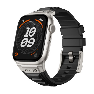 Dây Silicone Đầu Nối Kim Loại Tactical Style cho Apple Watch Ultra 1/2 & Apple Watch Series 4/5/6/7/8/9/SE/10 Size 44/45/46/49mm - Hàng Chính Hãng