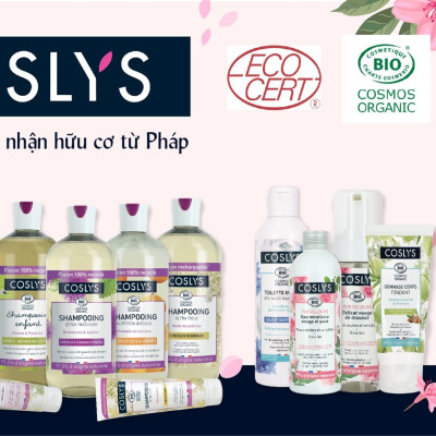 Sữa tắm hữu cơ dạng Gel chiết xuất Olive - Cỏ roi ngựa - Yến mạch cho da nhạy cảm 1L - Coslys