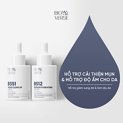 Bộ đôi phục hồi & sáng mịn da (B512 Repair Hydrating Booster + B351 Acne Clear up Serum)
