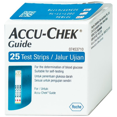 Máy Đo Đường Huyết ACCU-CHEK Guide Kèm 25 Que Thử Độ Chính Xác Vượt Trội 10/10