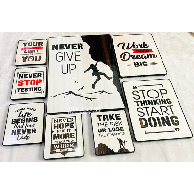 (CÓ ẢNH THẬT) Tranh treo tường tráng gương trang trí văn phòng tranh động lực kèm đinh treo