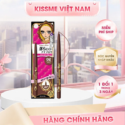 Bút Chì Sáp Kẻ Lông Mày Không Lem Trôi Lõi Siêu Mịn Màu Nâu Tự Nhiên Kissme Heroine Make Quick Eyeliner