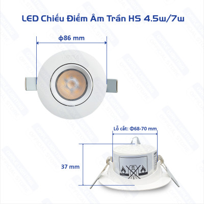 Bộ đèn OPPLE LED chiếu điểm âm trần HS -tiết kiệm năng lượng