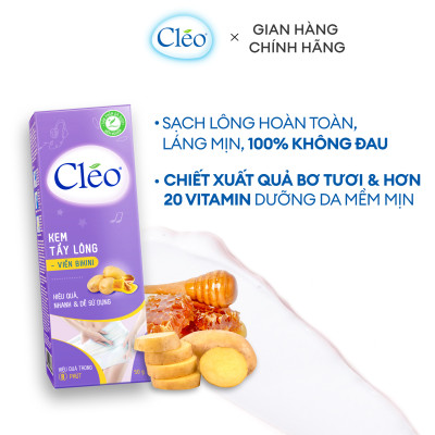 Kem Tẩy Lông Bikini Cléo 50g, an toàn hiệu quả trong 8 phút, không đau rát