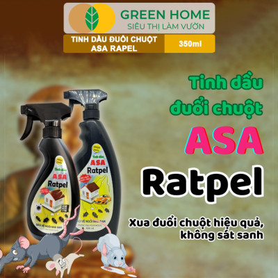 Tinh Dầu Xua Đuổi Chuột Greenhome, ASA Rapel, Chai 350ml, Thảo Mộc, An Toàn Cho Người Và Vật Nuôi
