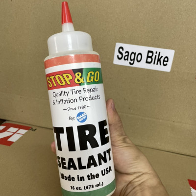 Chai vá lốp Stop&go / Keo tự vá lốp Stop và go / Chai keo tự vá lốp Stop and go hàng chính hãng, nhập khẩu Mỹ