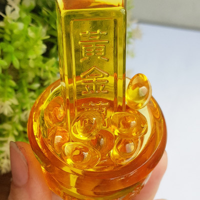 Bát Tụ Bảo 5cm kèm 01 thanh vàng 6.5cm và 10 thỏi vàng 1.5cm Chiêu Tài Nạp Bảo