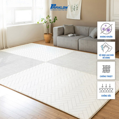Thảm Em Bé Cao Cấp Parklon La Pure Họa Tiết Xương Cá Chính Hãng Hàn Quốc (250x140x1.5)cm Chống Bụi Kháng Khuẩn Khử Mùi Chống Ồn Chống Trượt Chống Sốc (La Pure Soft Mat-Herringbone Mood)