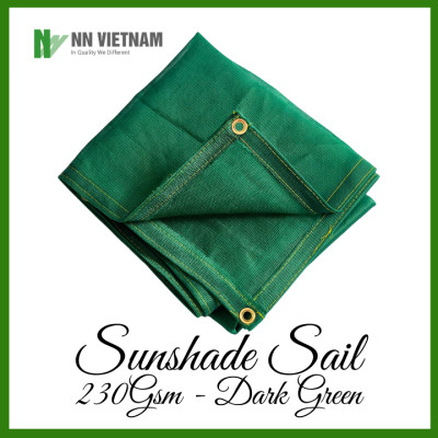LƯỚI CHE NẮNG 80% CHE SÂN VƯỜN, BAN CÔNG - 230GSM - MÀU XANH GREEN