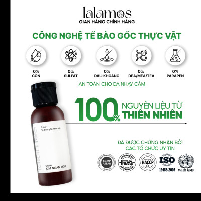 Toner Cánh Kim Ngân Hoa Lalamos Dưỡng Ẩm Và Se Khít Lỗ Chân Lông Mini Size - 50ml
