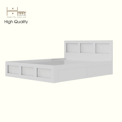 HAPPY FURNITURE , MATTA - Giường ngủ 2 ngăn kéo , GNG_202 GNG_203 GNG_204 GNG_205, 207cm x 35cm DxC